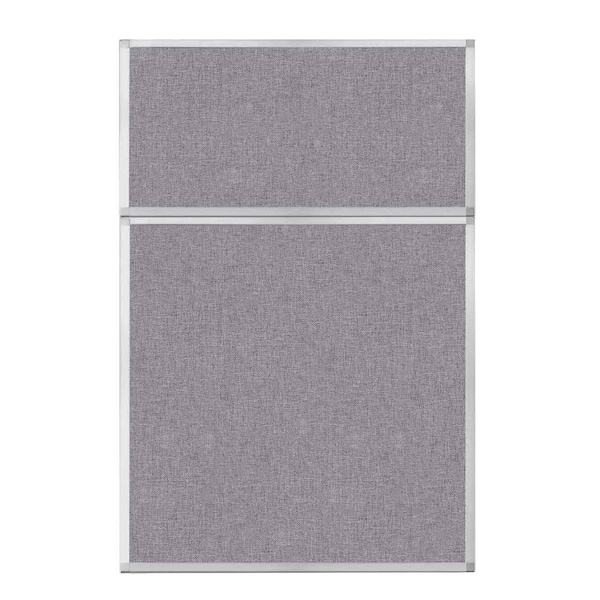Hush Panel Configurable Cubicle Partition 4' x 6' Cloud Gray Fabric